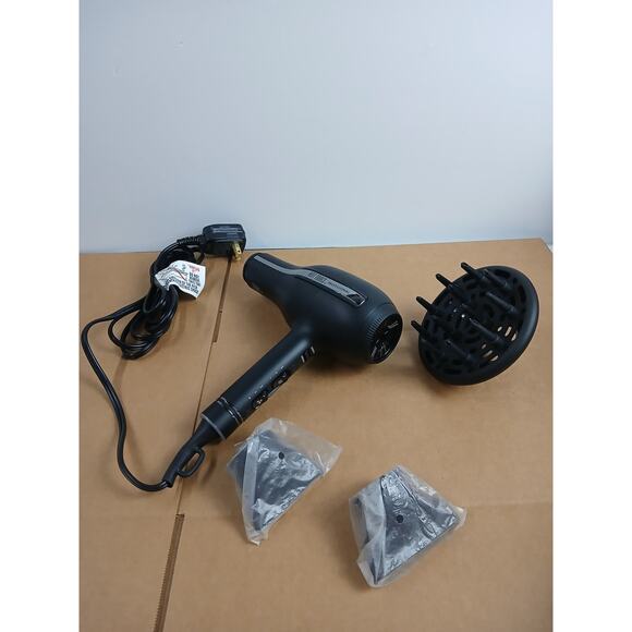 USED Hot Tool Pro Artist Black Gold Pro 2000W Ionic Salon Dryer - Black - Picture 3 of 5